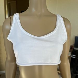 Shein Basic Tank Top Crop Top in White